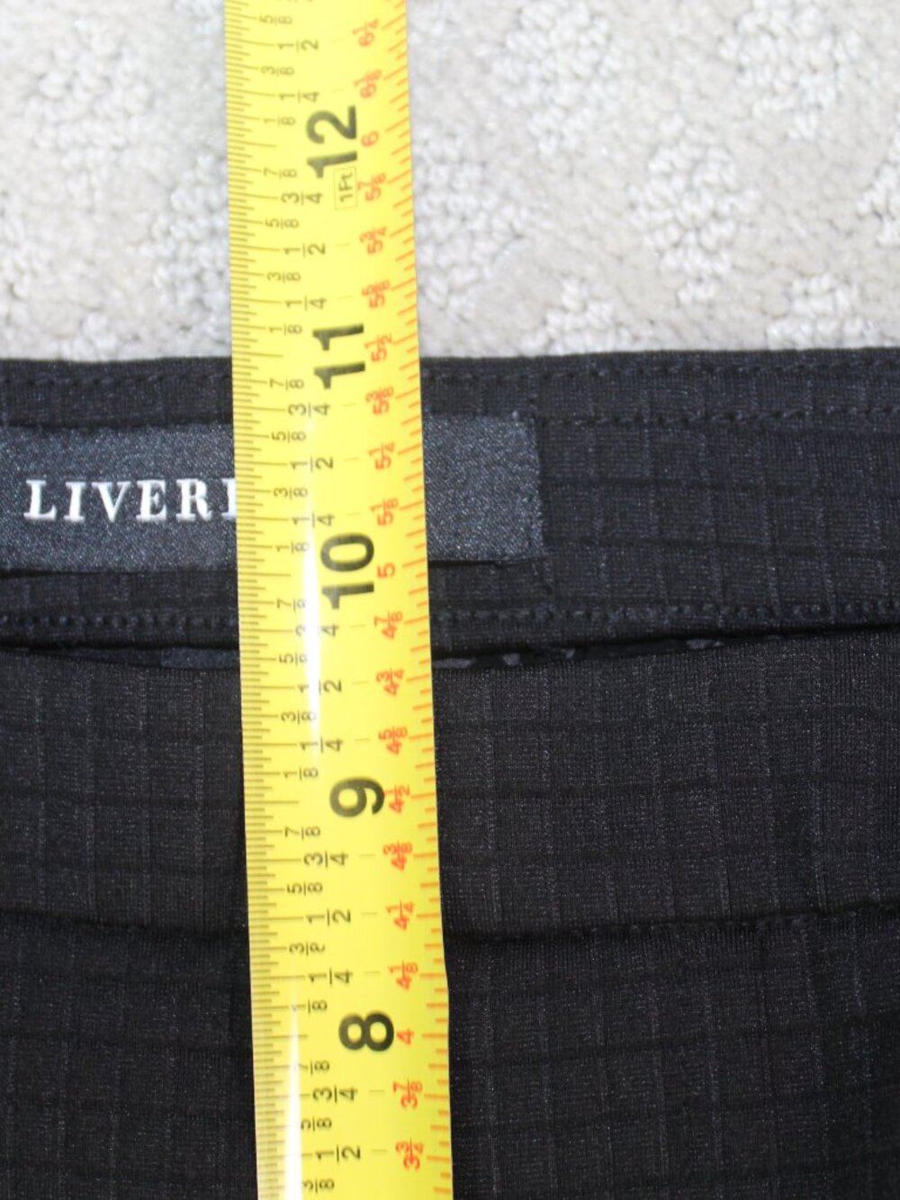 Liverpool Size 4/27 Black Textured Square Pattern Pants - Picture 4 of 8